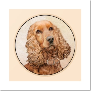 English Cocker Spaniel Painting - Cute Original Dog Art Posters and Art